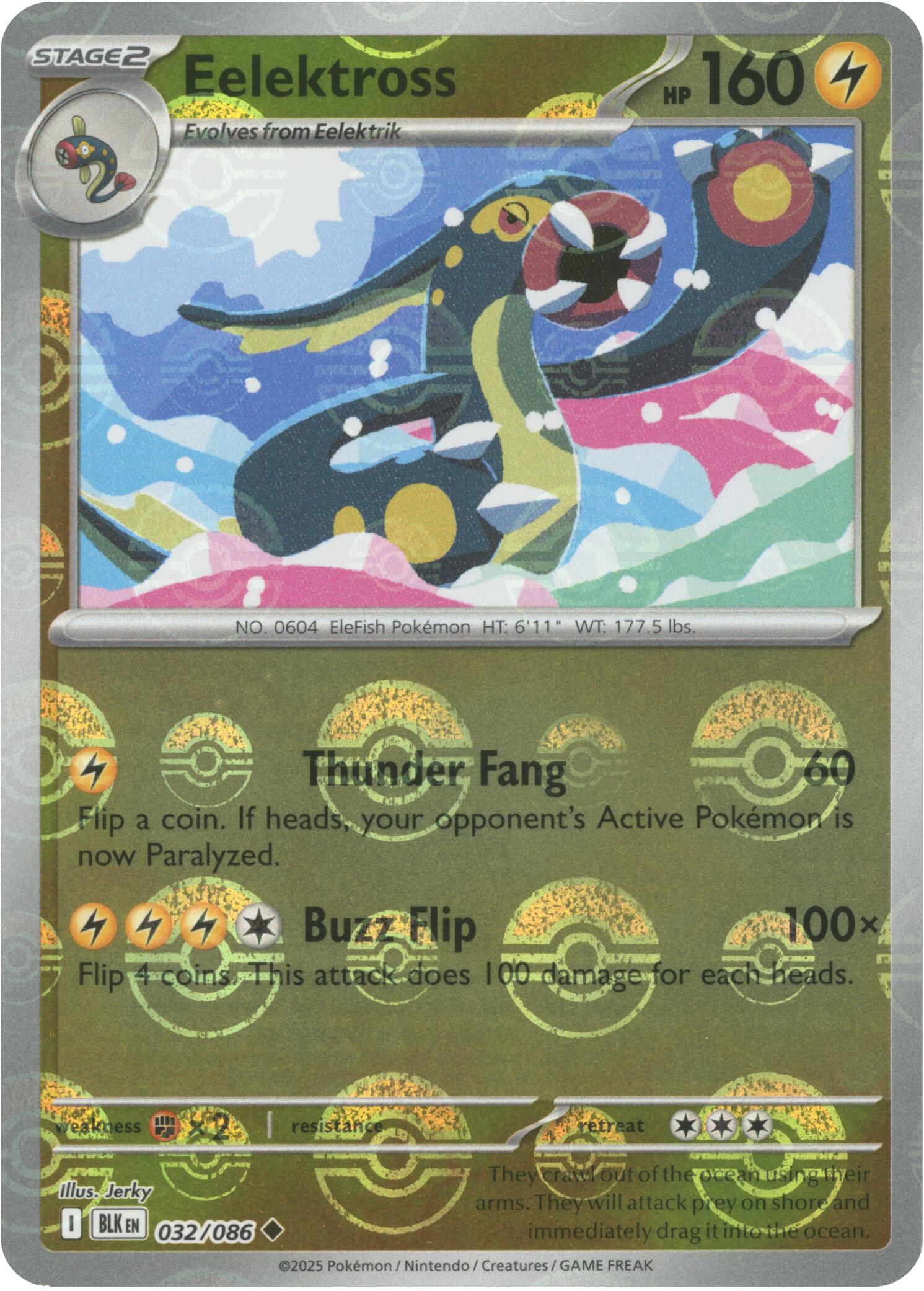 Eelektross (035/086) (Poke Ball Pattern) [Scarlet & Violet: Black Bolt]