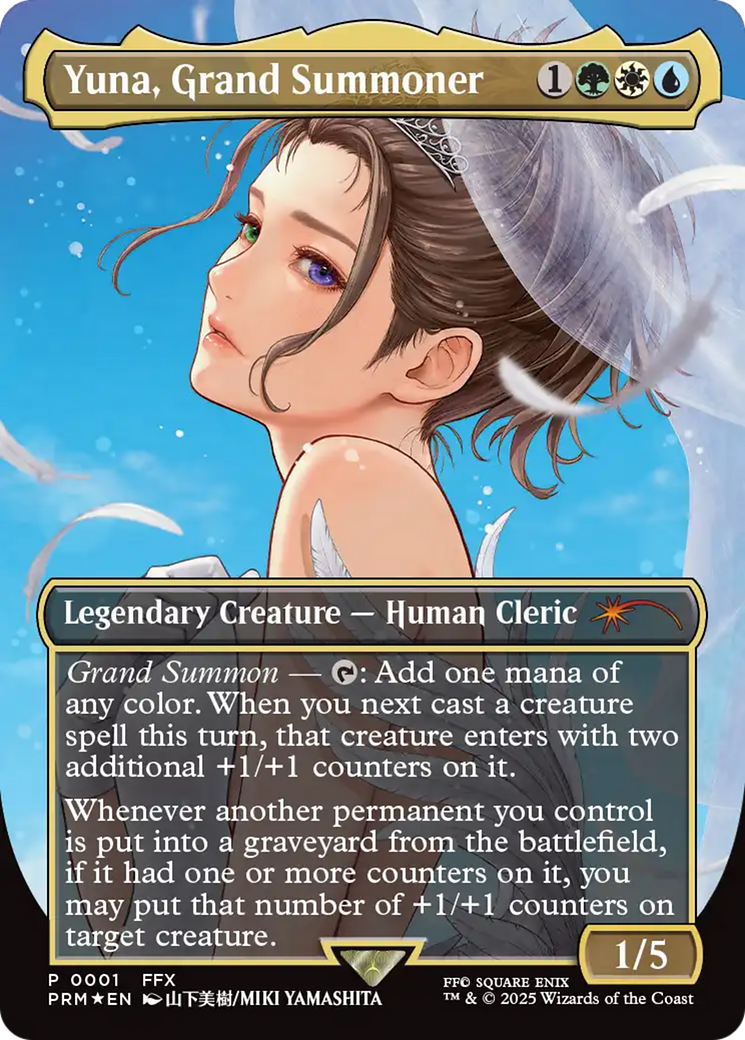 Yuna, Grand Summoner (Borderless) [Wizards Play Network 2025] (Display Case)