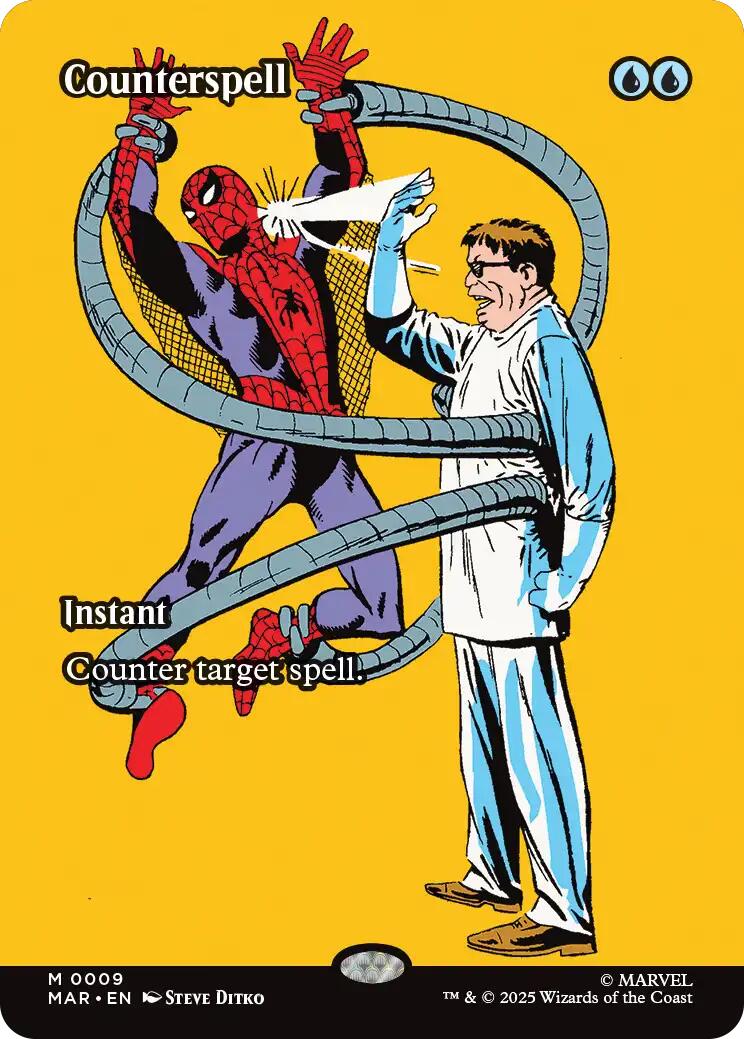 Counterspell (Borderless) [Marvel's Spider-Man: Eternal-Legal] (Display Case)