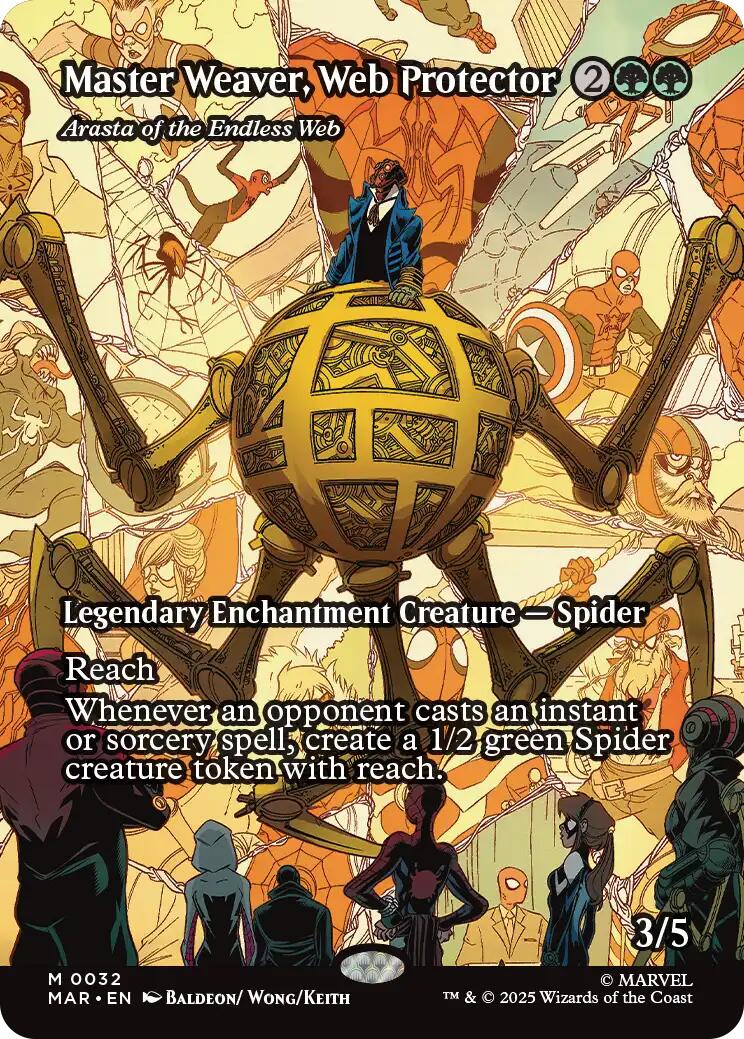 Master Weaver, Web Protector - Arasta of the Endless Web (Borderless) [Marvel's Spider-Man: Eternal-Legal] (Display Case)