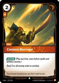Origins - Cannon Barrage