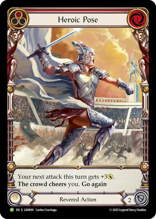 Heroic Pose [GEM091] (GEM Pack 3)  Rainbow Foil