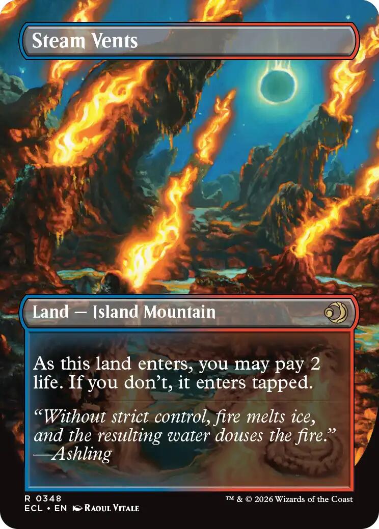 Steam Vents (Borderless) [Lorwyn Eclipsed] (Display Case)