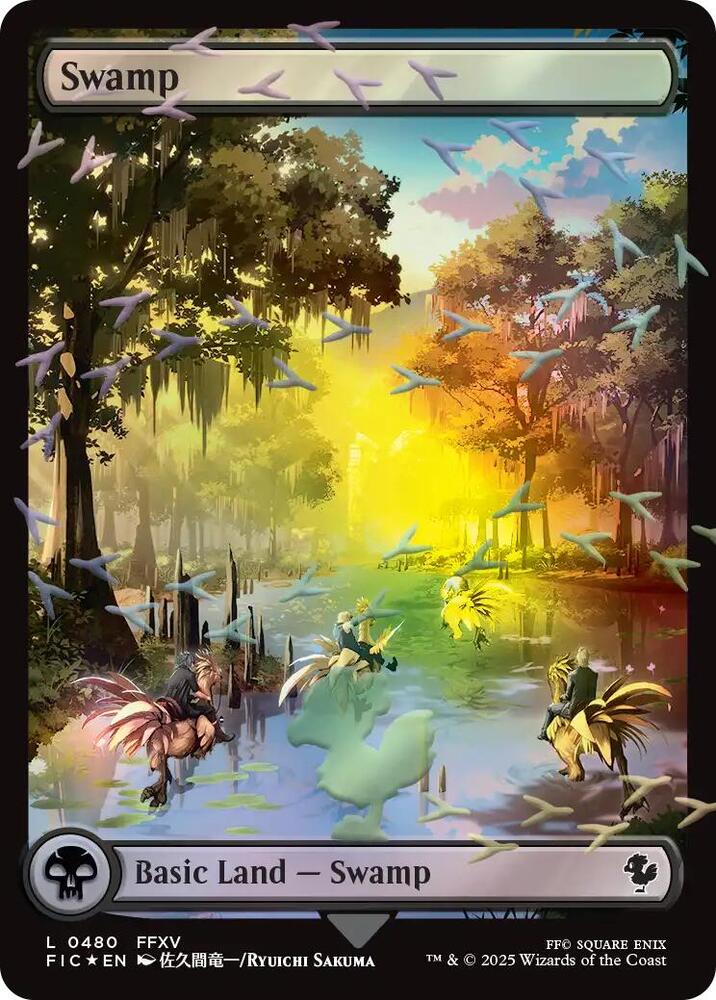 swamp (Chocobo Track Foil) - Commander: FINAL FANTASY (FIC) (Display Case)