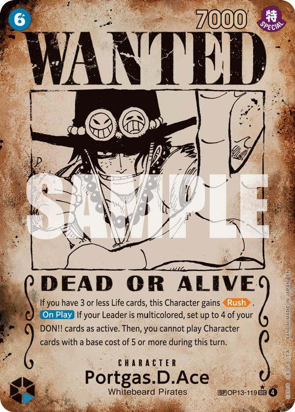 Portgas.D.Ace (Wanted Poster) [Carrying On His Will] (Display Case)