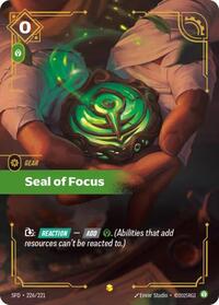 Spiritforged - Seal of Focus (Overnumbered) (Foil)
