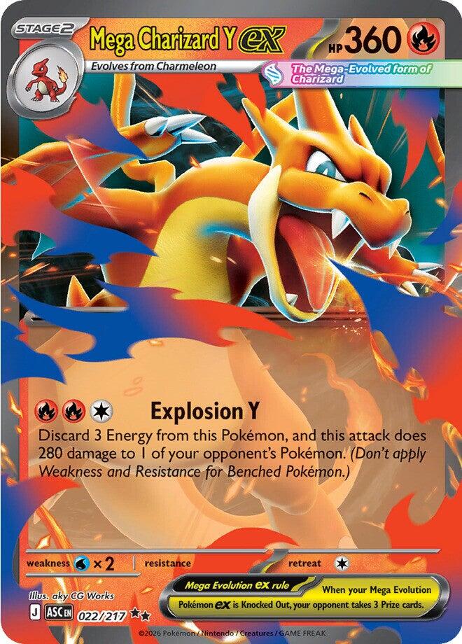 Mega Charizard Y ex (022/217) [Mega Evolution: Ascended Heroes] (Display Case)