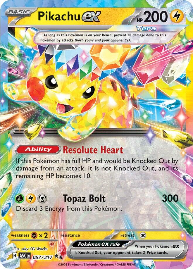 Pikachu ex (057/217) [Mega Evolution: Ascended Heroes] (Display Case)