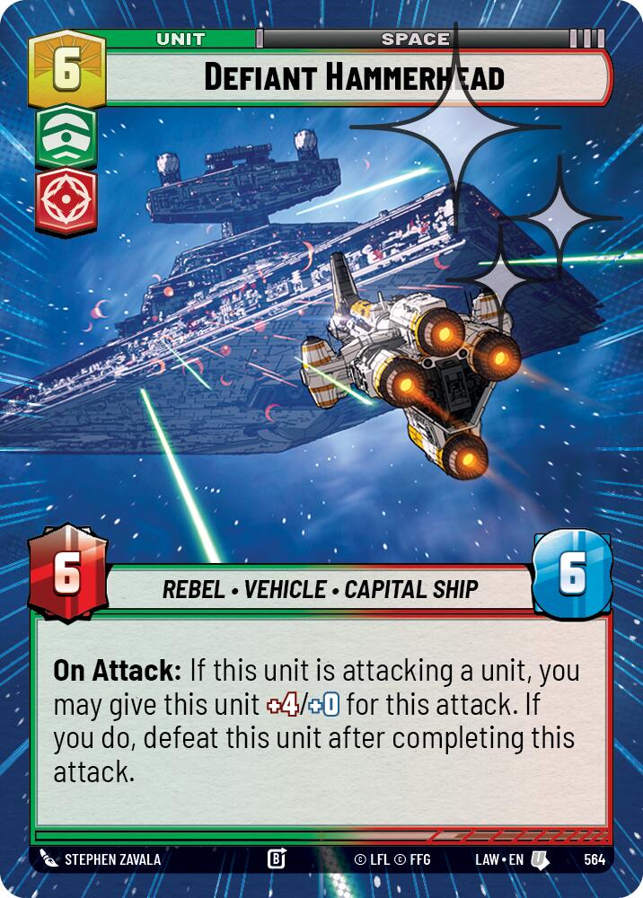 Defiant Hammerhead (326) (Hyperspace Foil) (326) [A Lawless Time]