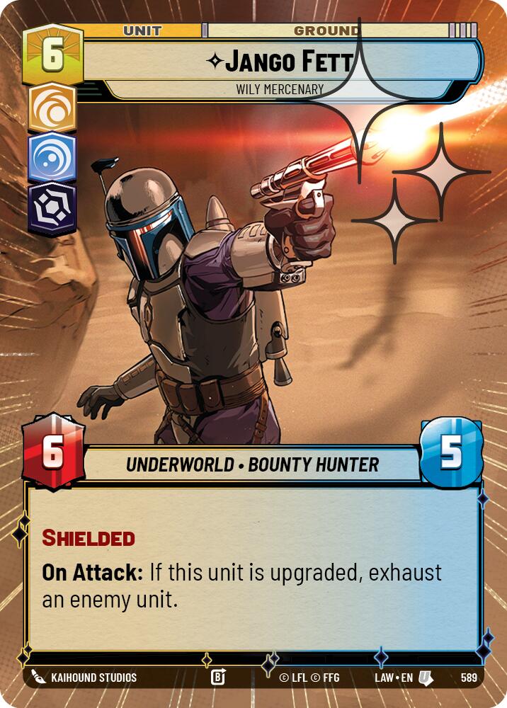 Jango Fett - Wily Mercenary (351) (Hyperspace Foil) (351) [A Lawless Time]