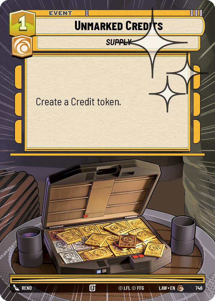 Unmarked Credits (508) (Hyperspace Foil) (508) [A Lawless Time]