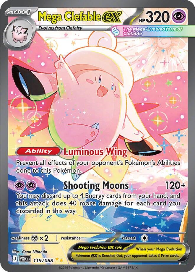 Mega Clefable ex (119/088) [Mega Evolution: Perfect Order] (Display Case)