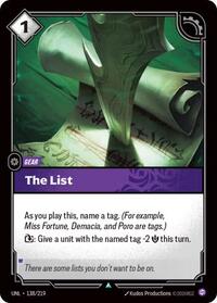 Unleashed - The List