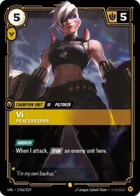 Unleashed - Vi - Peacekeeper (Alternate Art) (Foil)