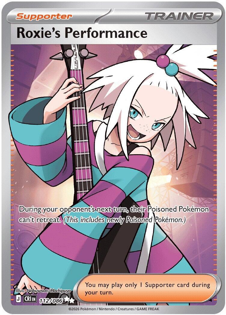 Roxie's Performance (112/086) [Mega Evolution: Chaos Rising] (Display Case)