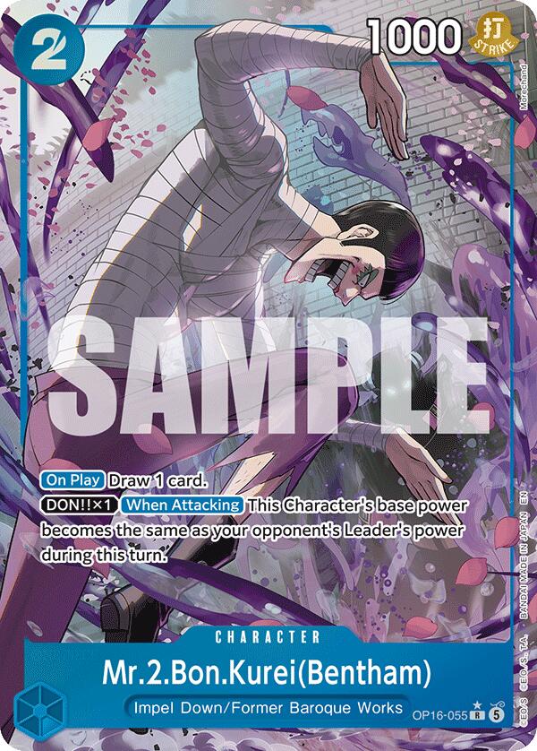 Mr.2.Bon.Kurei(Bentham) (Alternate Art) [The Time of Battle] (Display Case)