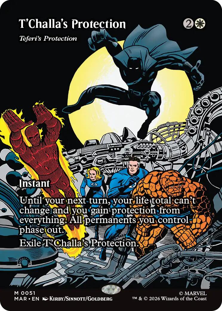 T'Challa's Protection - Teferi's Protection (Borderless) [Marvel Universe: Eternal-Legal] (Display Case)