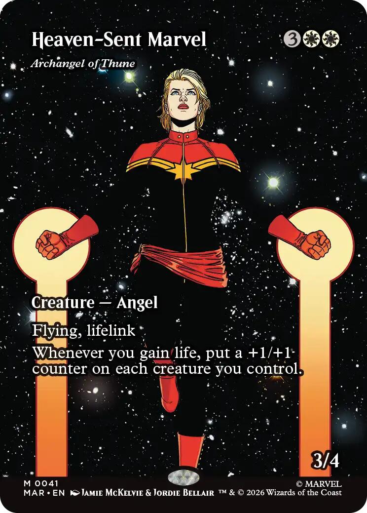 Heaven-Sent Marvel - Archangel of Thune (Borderless) [Marvel Universe: Eternal-Legal] (Display Case)