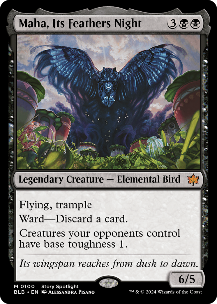 Maha, Its Feather Night [Bloomburrow] (Display Case)