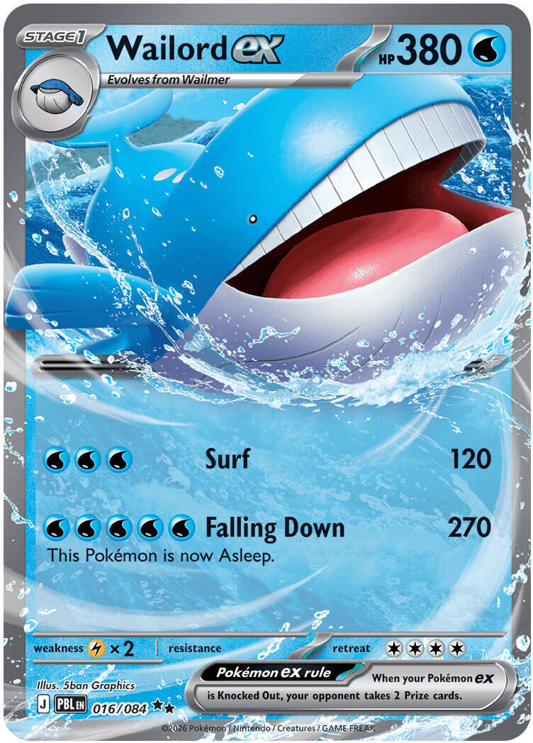 Wailord ex (016/084) [Mega Evolution: Pitch Black] (Display Case)