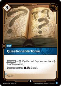 Vendetta - Questionable Tome (Foil)