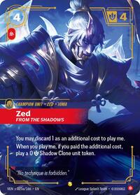 Vendetta - Zed, From the Shadows (Alternate Art) (Foil)