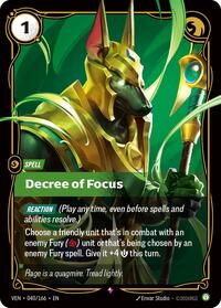 Vendetta - Decree of Focus (Foil)