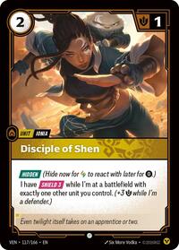 Vendetta - Disciple of Shen (Foil)