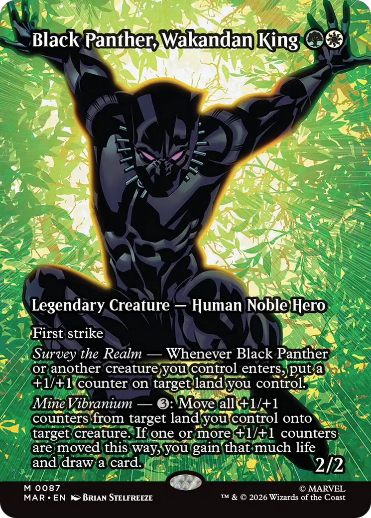 Black Panther, Wakandan King (Borderless) [Marvel Universe: Eternal-Legal] (Display Case)