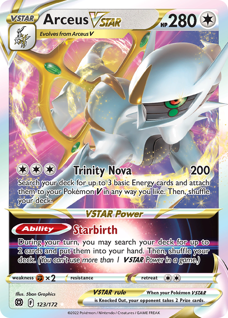 Arceus VSTAR (123/172) (Metal Card) [Sword & Shield: Brilliant Stars] (Display Case)