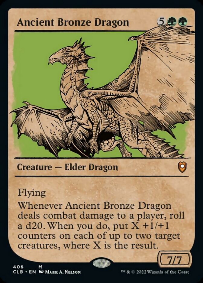 Ancient Bronze Dragon (Showcase) [Commander Legends: Battle for Baldur's Gate] (Display Case)