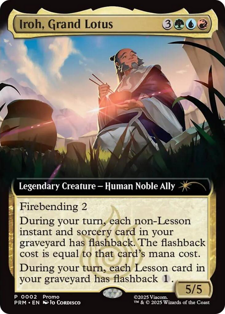 Iroh, Grand Lotus (Extended Art) [Avatar: The Last Airbender Promos] (Display Case)