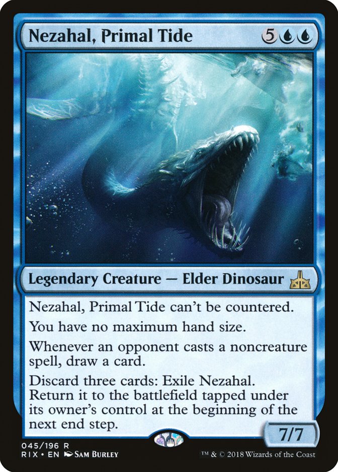 Nezahal, Primal Tide [Rivals of Ixalan] (Display Case)