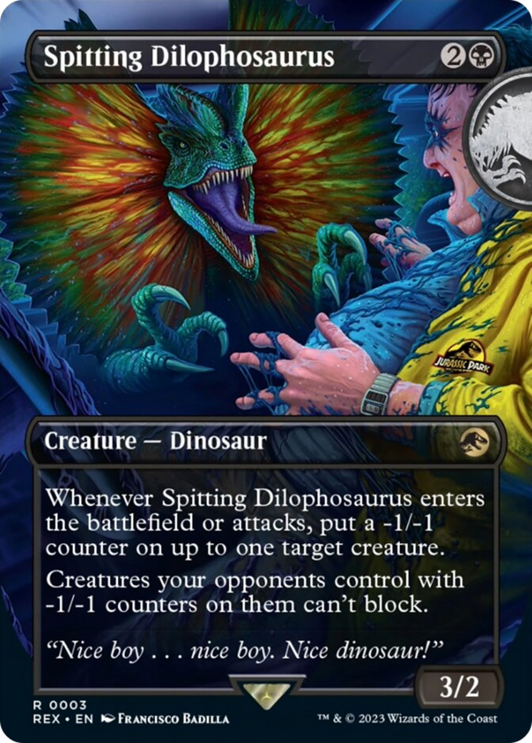 Spitting Dilophosaurus (Borderless) [Jurassic World Collection] (Display Case)