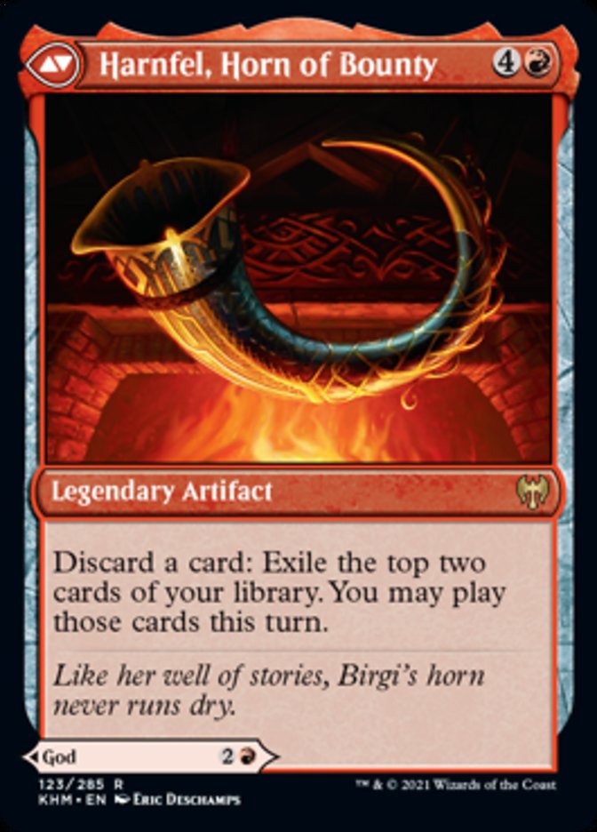 Birgi, God of Storytelling // Harnfel, Horn of Bounty [Kaldheim] (Display Case)