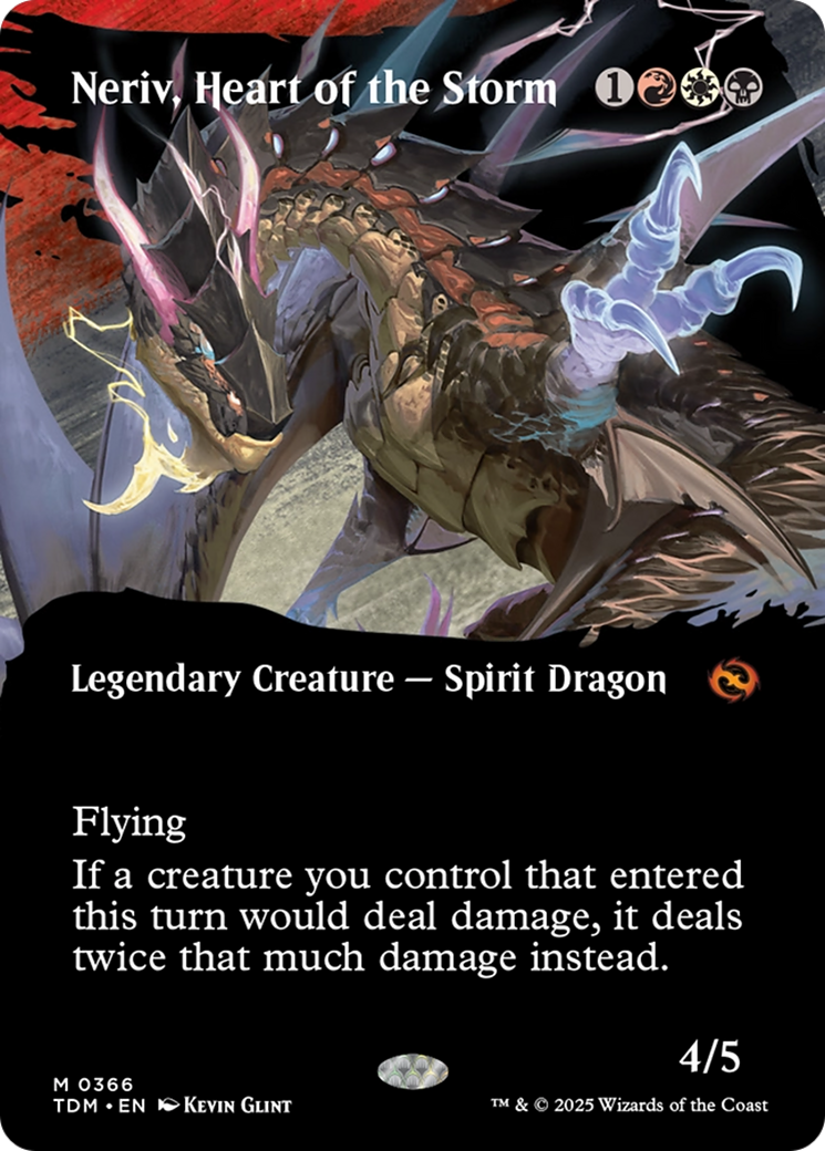 Neriv, Heart of the Storm (Borderless) [Tarkir: Dragonstorm] (Display Case)