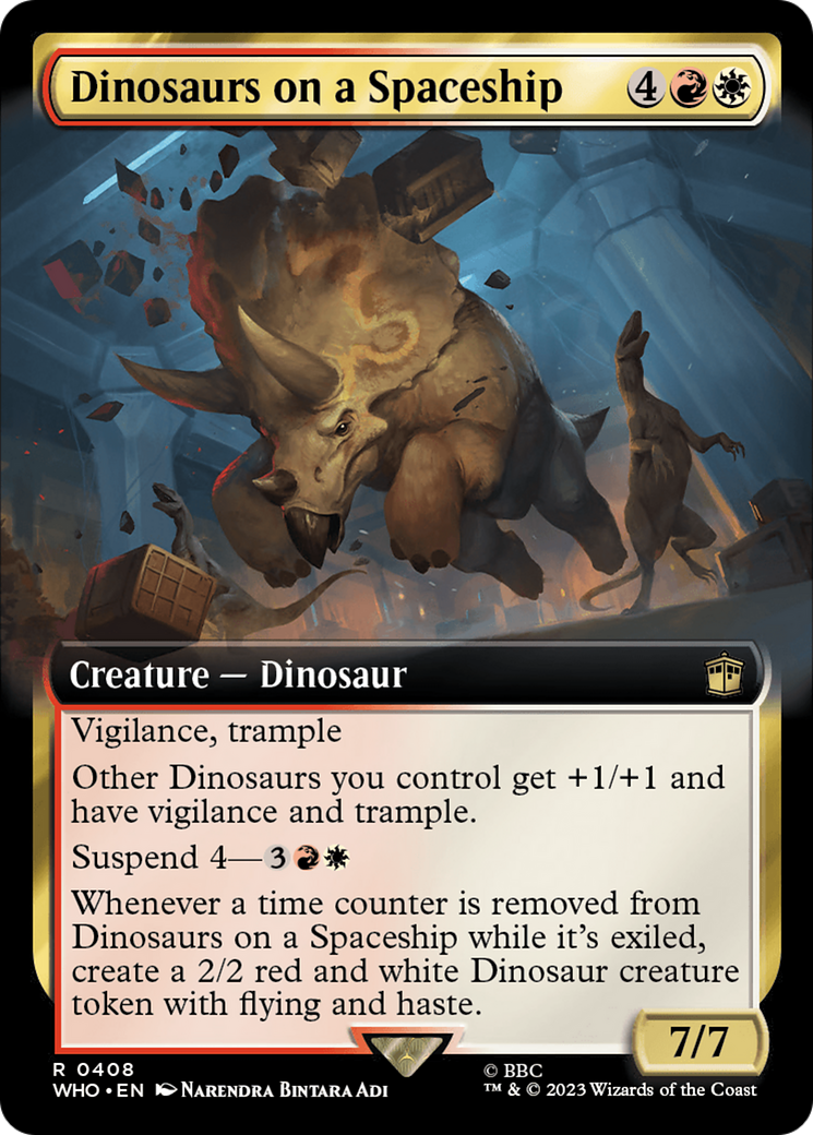 Dinosaurs on a Spaceship (Extended Art) [Doctor Who] (Display Case)