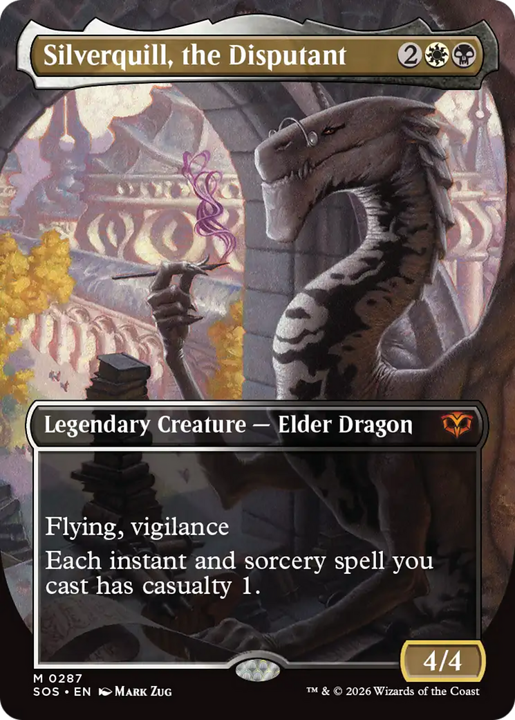 Silverquill, the Disputant (Borderless) [Secrets of Strixhaven] (Display Case)