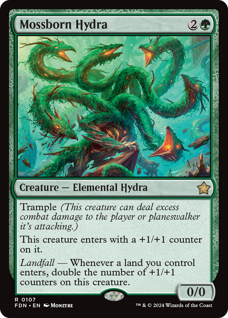 Mossborn Hydra [Foundations] (Display Case)