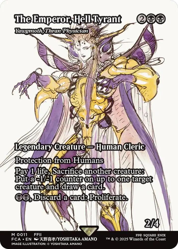 The Emperor, Hell Tyrant - Yawgmoth, Thran Physician (Showcase) [FINAL FANTASY : Through the Ages] (Display Case)