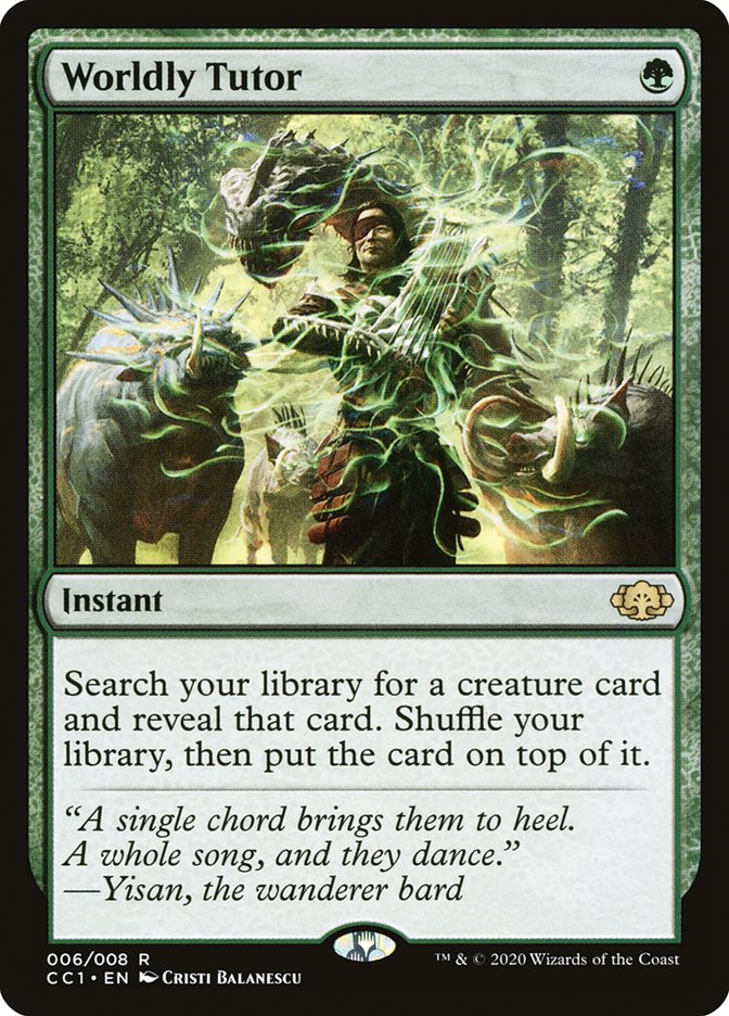 Worldly Tutor [Commander Collection: Green] (Display Case)