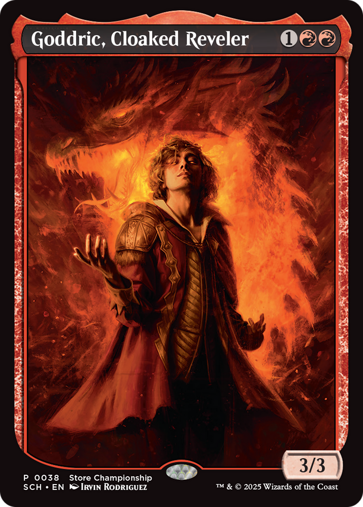 Goddric, Cloaked Reveler [Store Championships 2025] (Display Case)