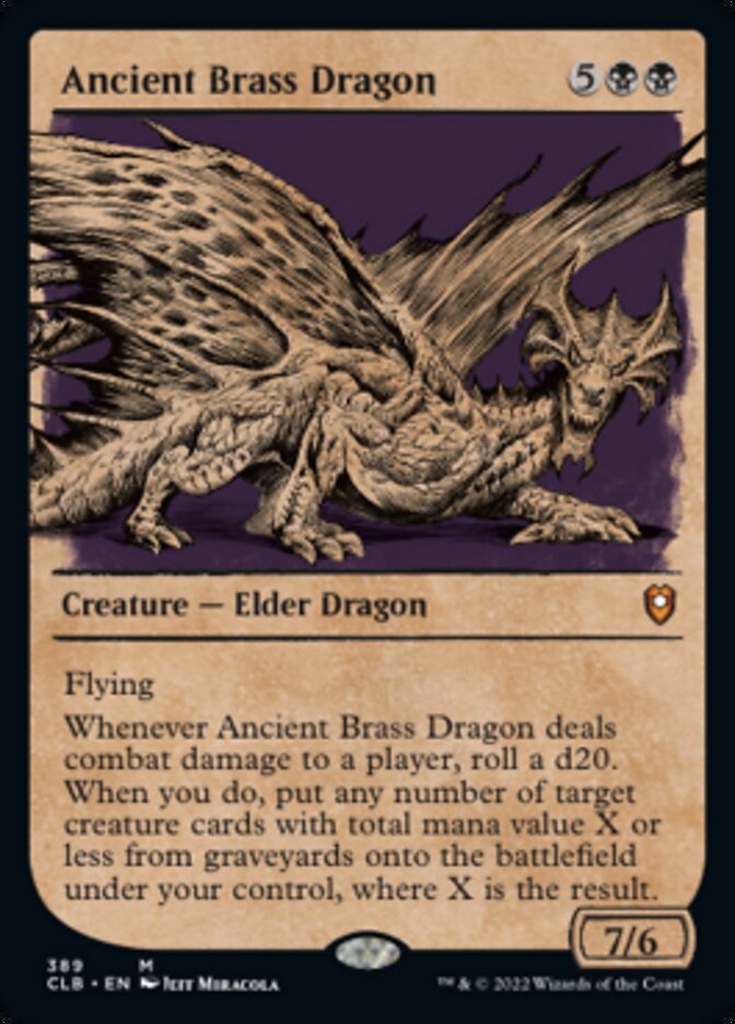 Ancient Brass Dragon (Showcase) [Commander Legends: Battle for Baldur's Gate] (Display Case)