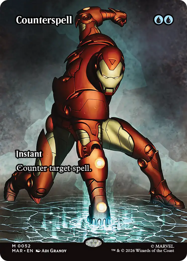 Counterspell (Borderless) (0052) [Marvel Universe: Eternal-Legal] (Display Case)