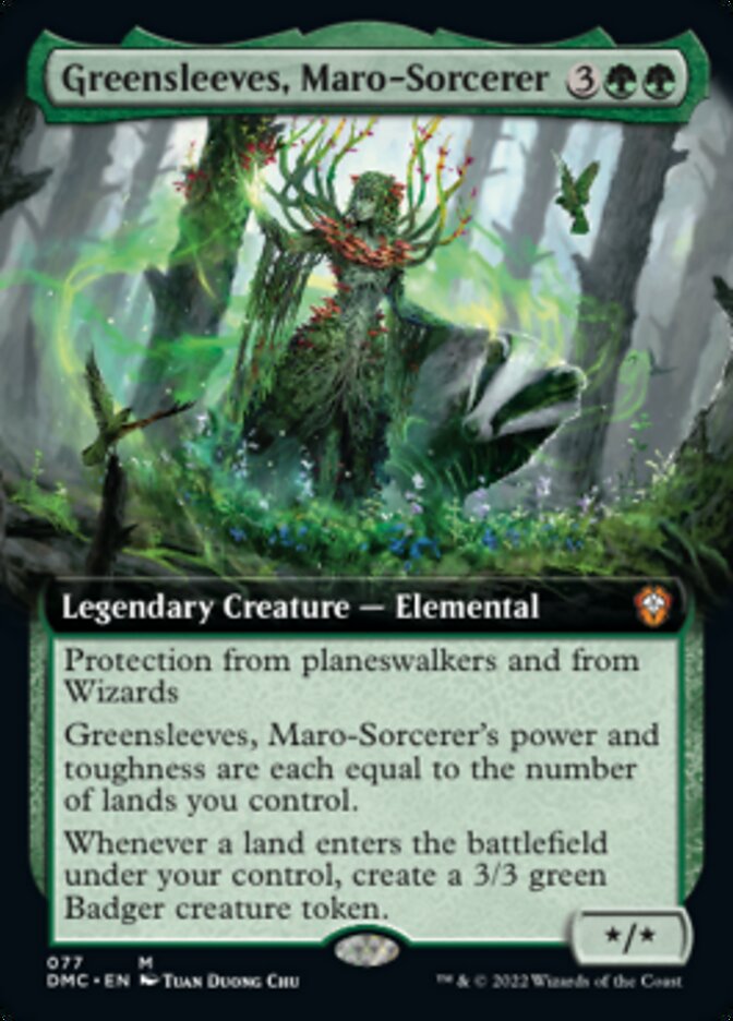 Greensleeves, Maro-Sorcerer (Extended Art) [Dominaria United Commander] (Display Case)