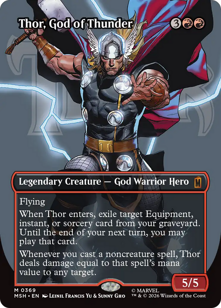 Thor, God of Thunder (Borderless) (0369) [Marvel Super Heroes] (Display Case)