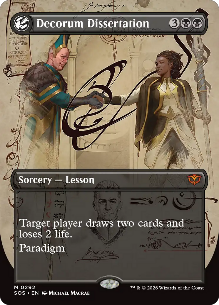 Decorum Dissertation (Borderless) [Secrets of Strixhaven] (Display Case)
