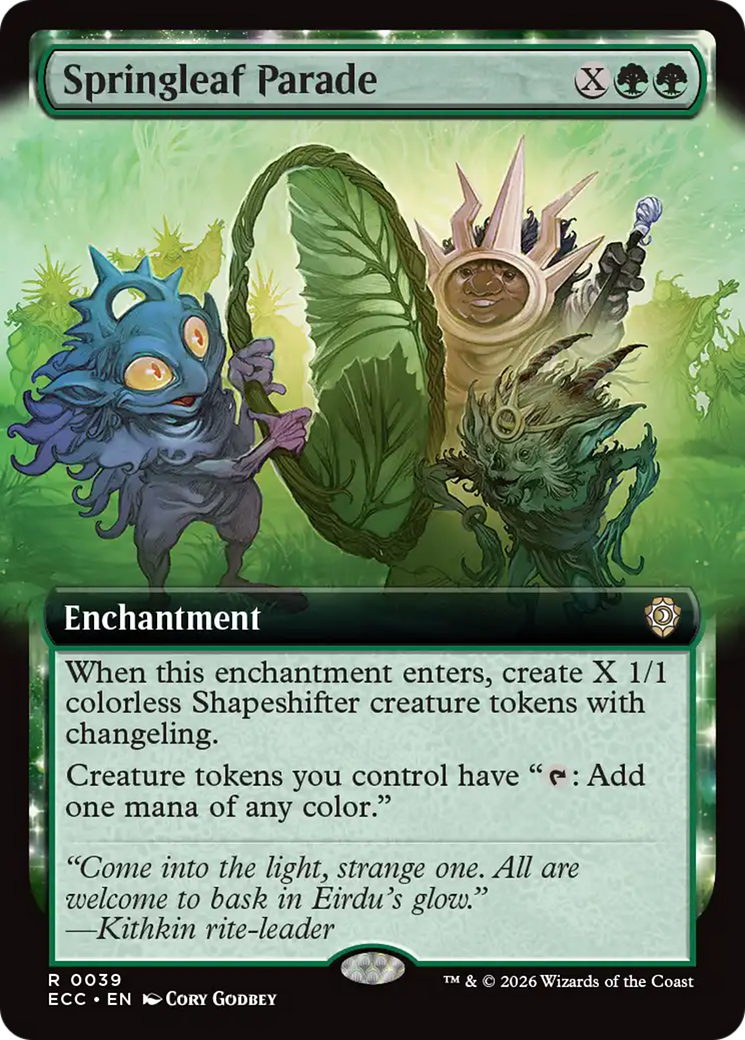 Springleaf Parade (Extended Art) [Lorwyn Eclipsed Commander] (Display Case)