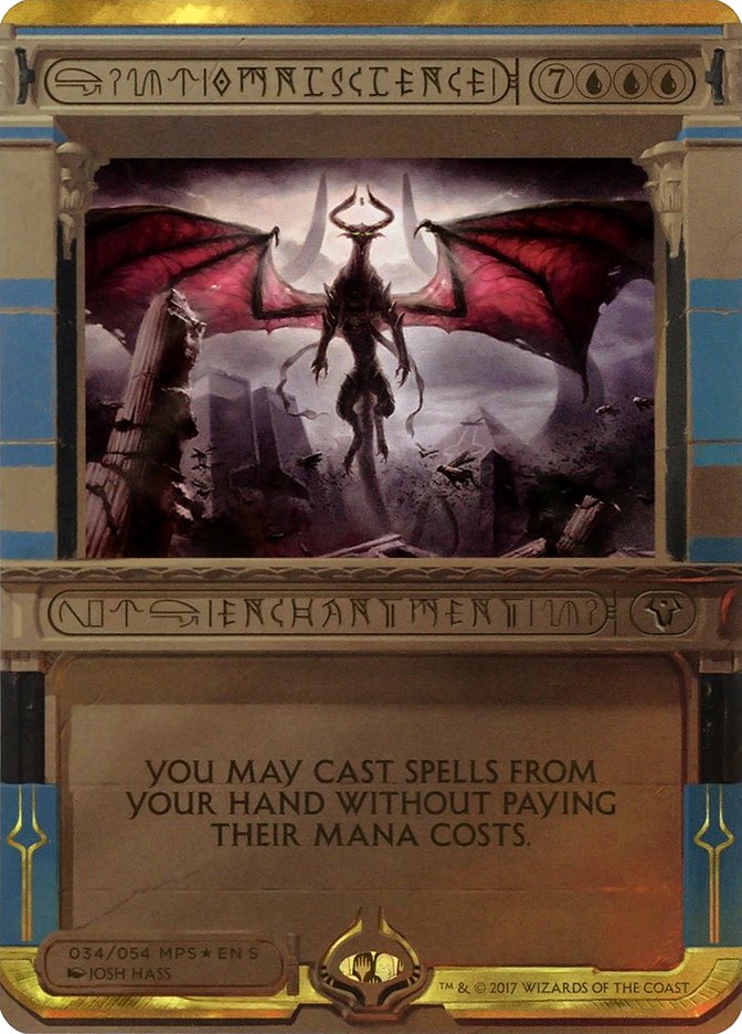 Omniscience (Invocation) [Amonkhet Invocations] (Display Case)