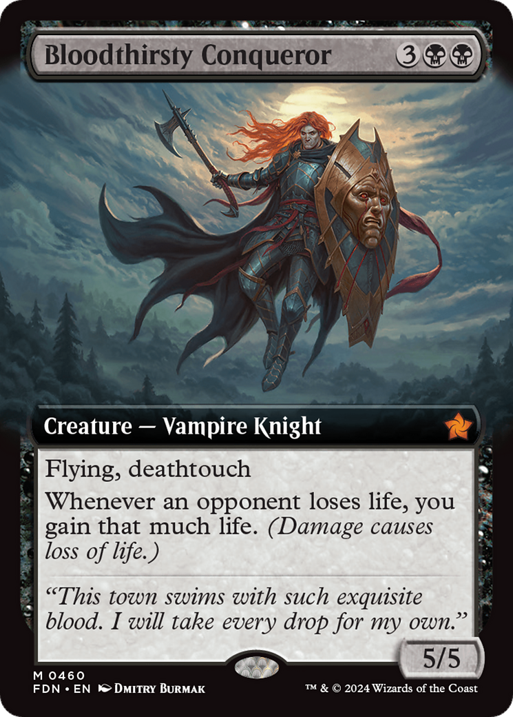 Bloodthirsty Conqueror (Extended Art) [Foundations] (Display Case)